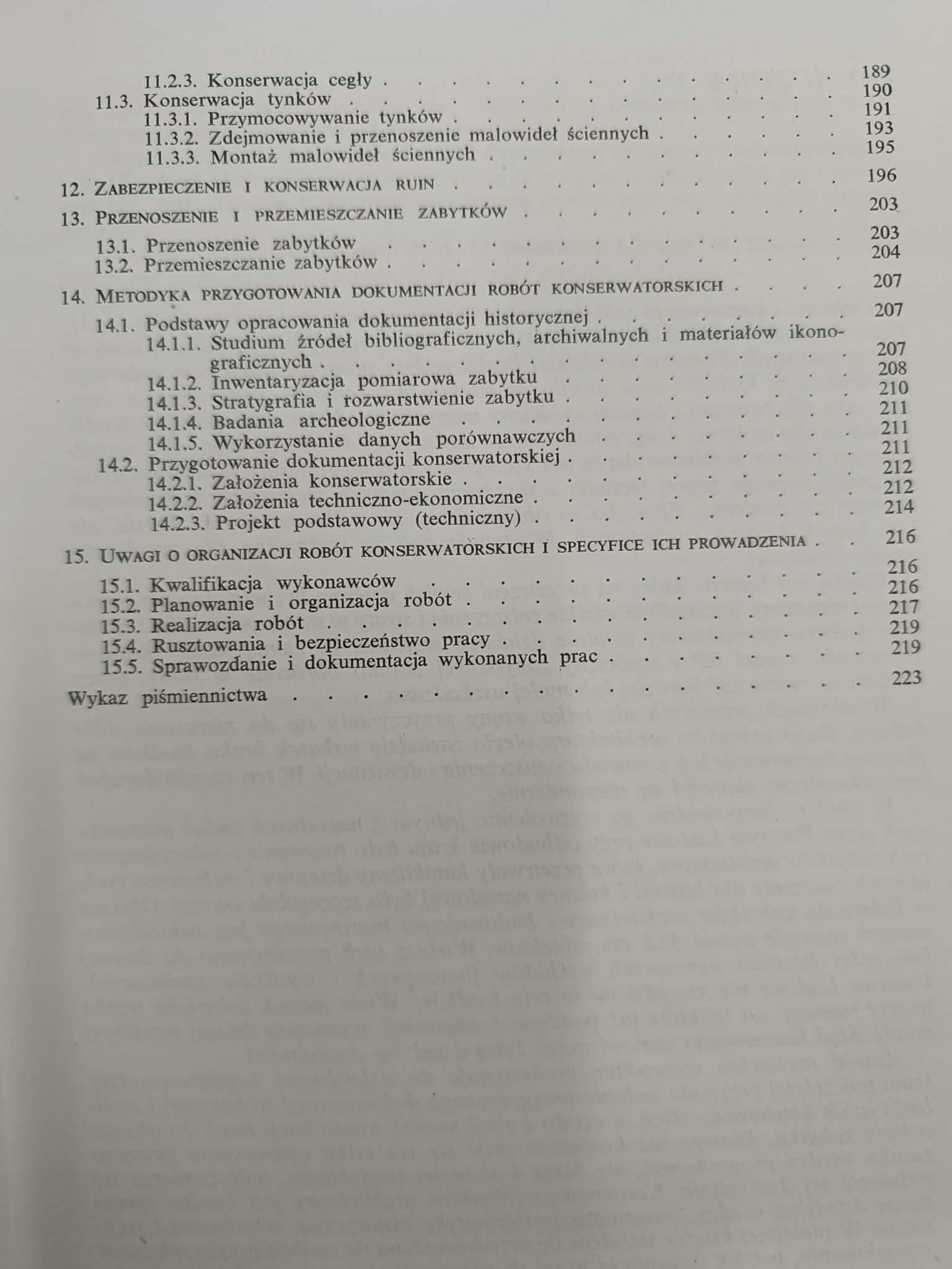 Władysław Borusiewicz Konserwacja zabytków budownictwa murowanego