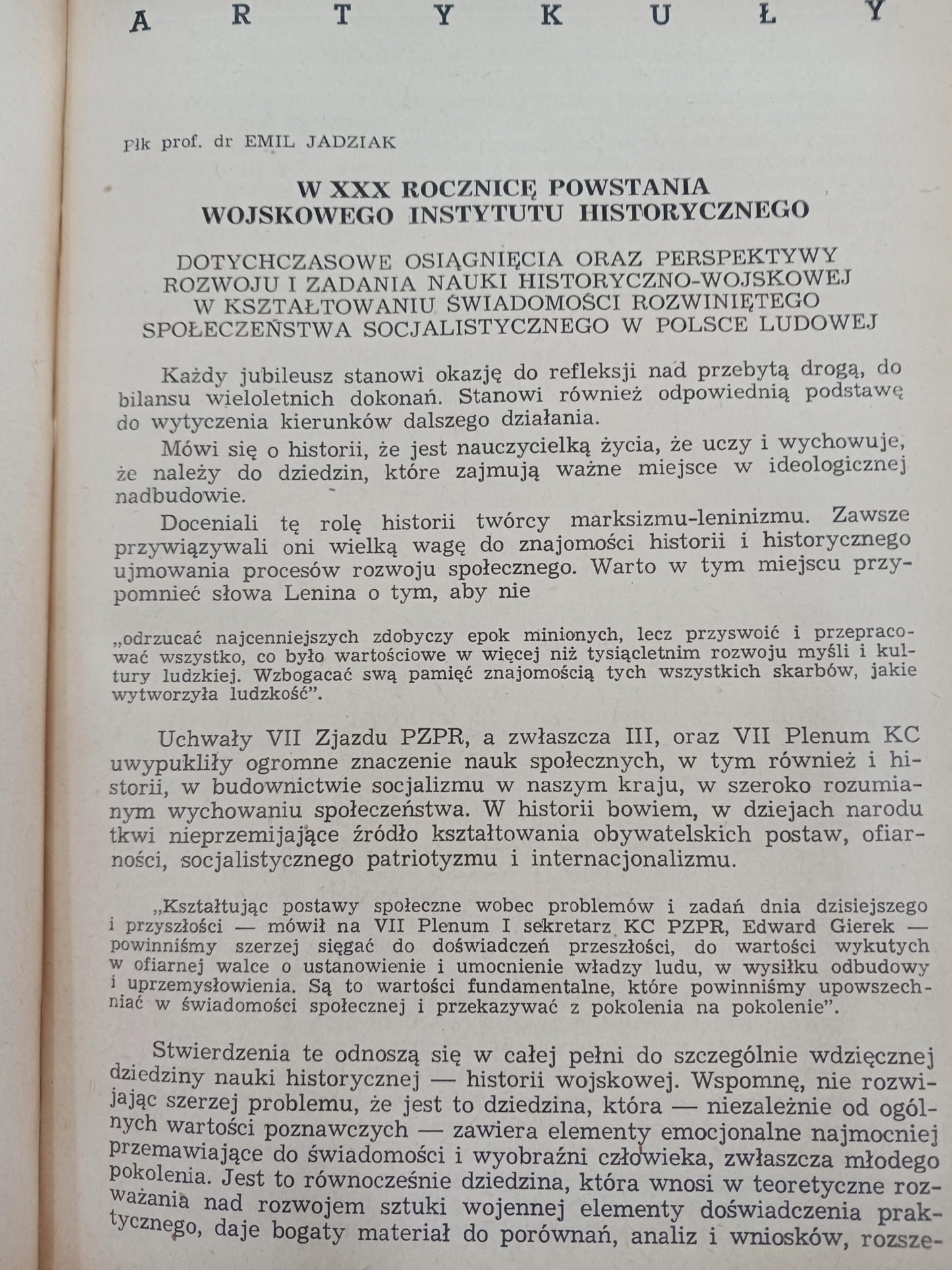 Wojskowy Przegląd Historyczny Rok XXII Nr 1 Warszawa 1977