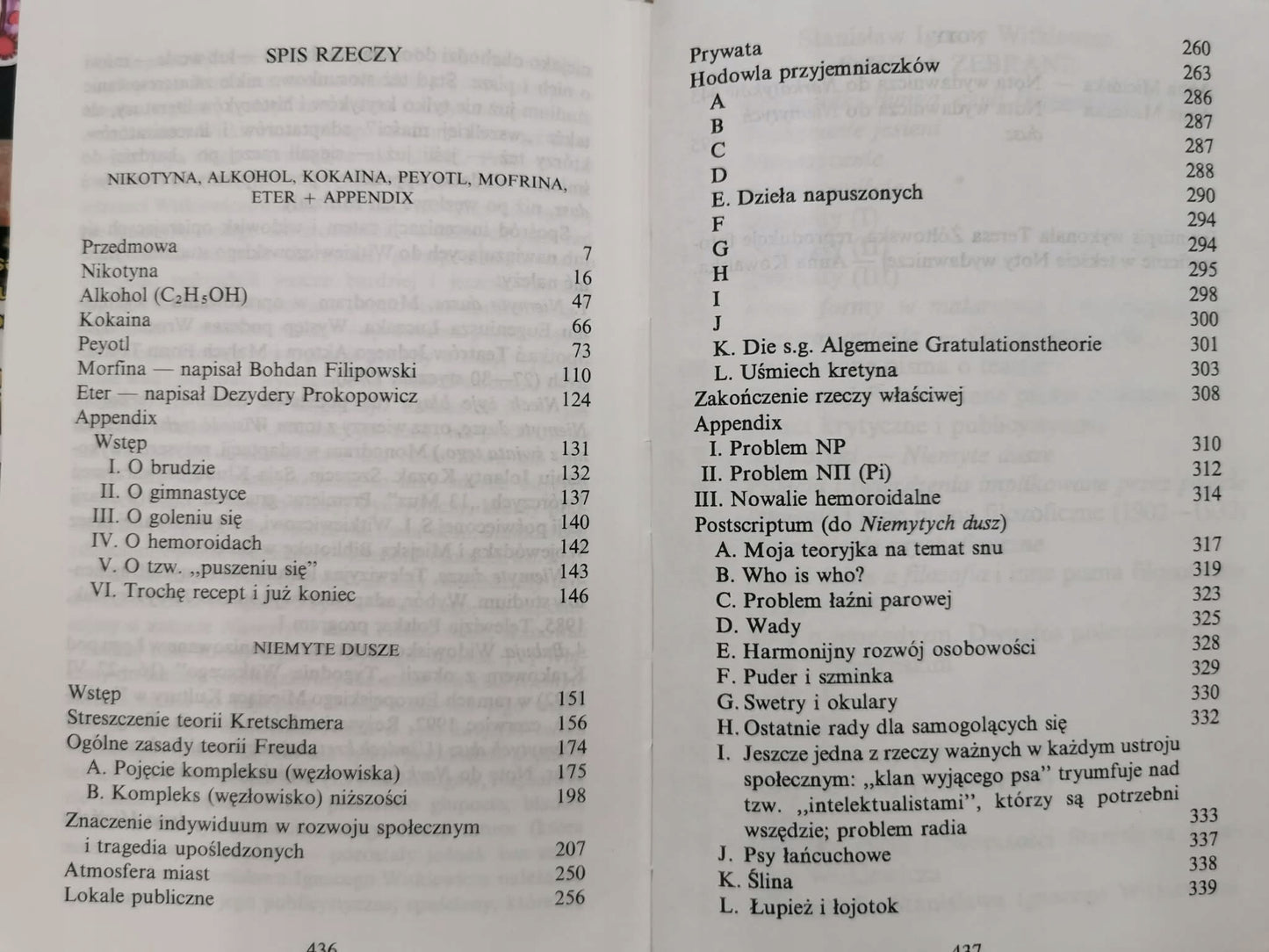 Narkotyki. Niemyte dusze, Stanisław Ignacy Witkiewicz